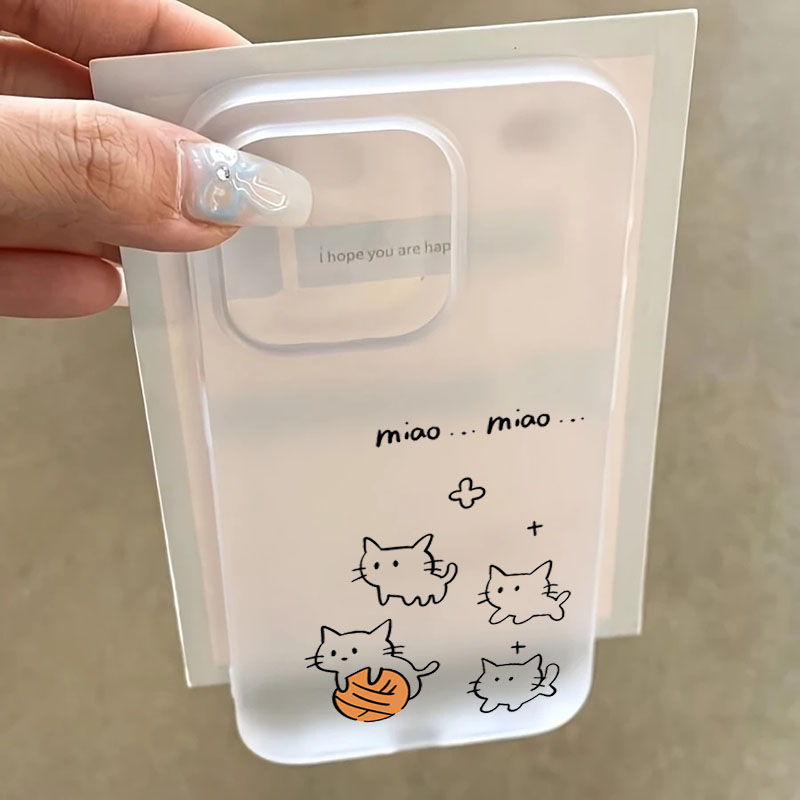 Phone Cases Cute Iphone 13 - Bonito gato preto padrão caso de