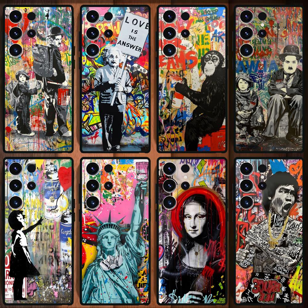 Phone Cases Art - Banksy graffiti arte caso de telefone