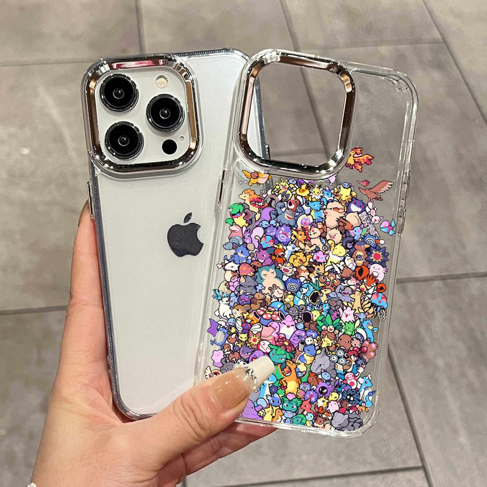 Phone Cases Cute Iphone 13 - Capa Transparente Y2K de Desenho Animado