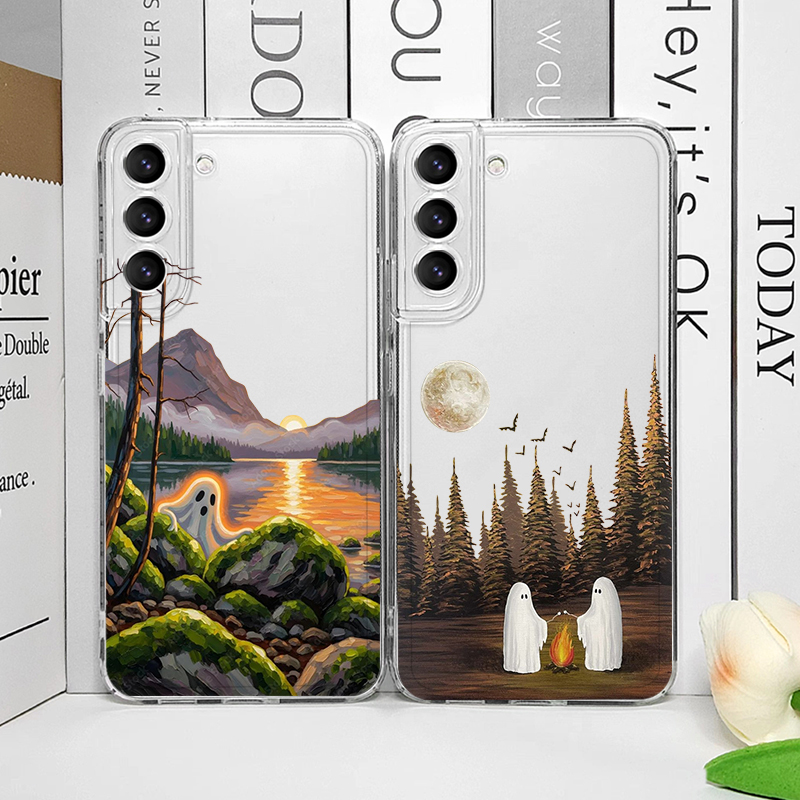 Phone Cases A14 Samsung - Capa de Telefone Transparente com Padrão