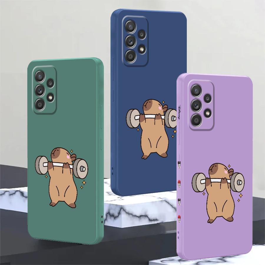 Phone Cases A14 Samsung - Capa de Telefone Fofa de Capivara