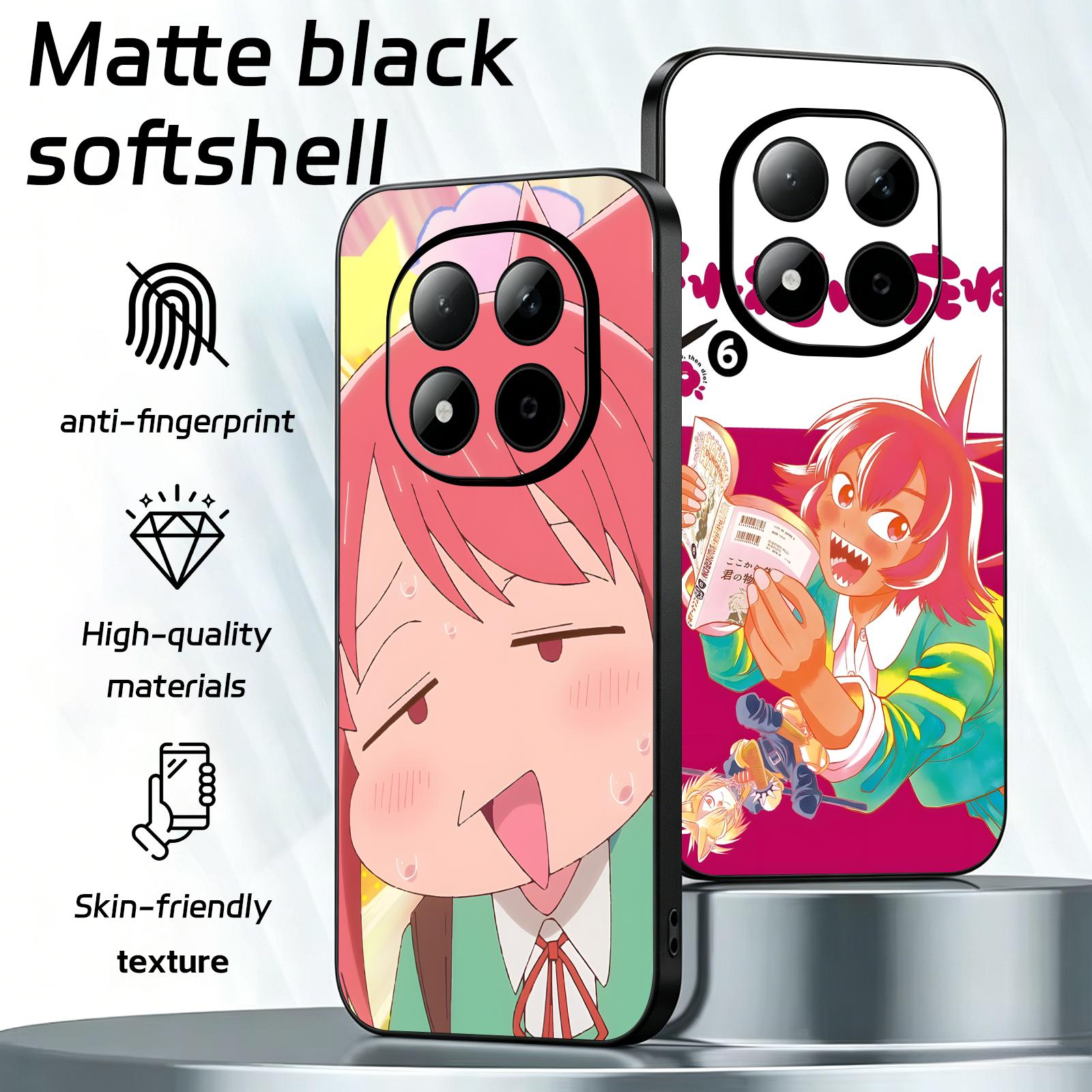 Phone Cases Drawing - Capa de Celular Anti-Queda Preta Macia