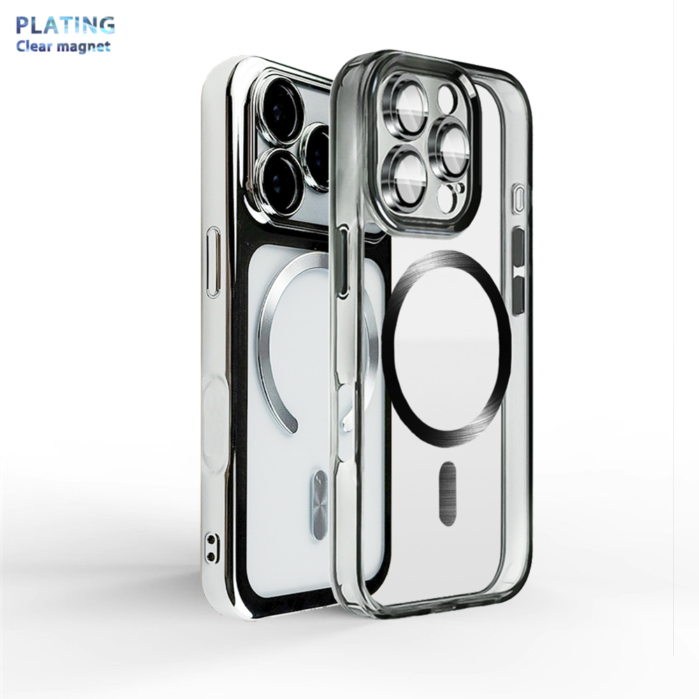 Phone Cases That Cover The Camera - Electroplating Trás Completamente Proteger Magnética Sem