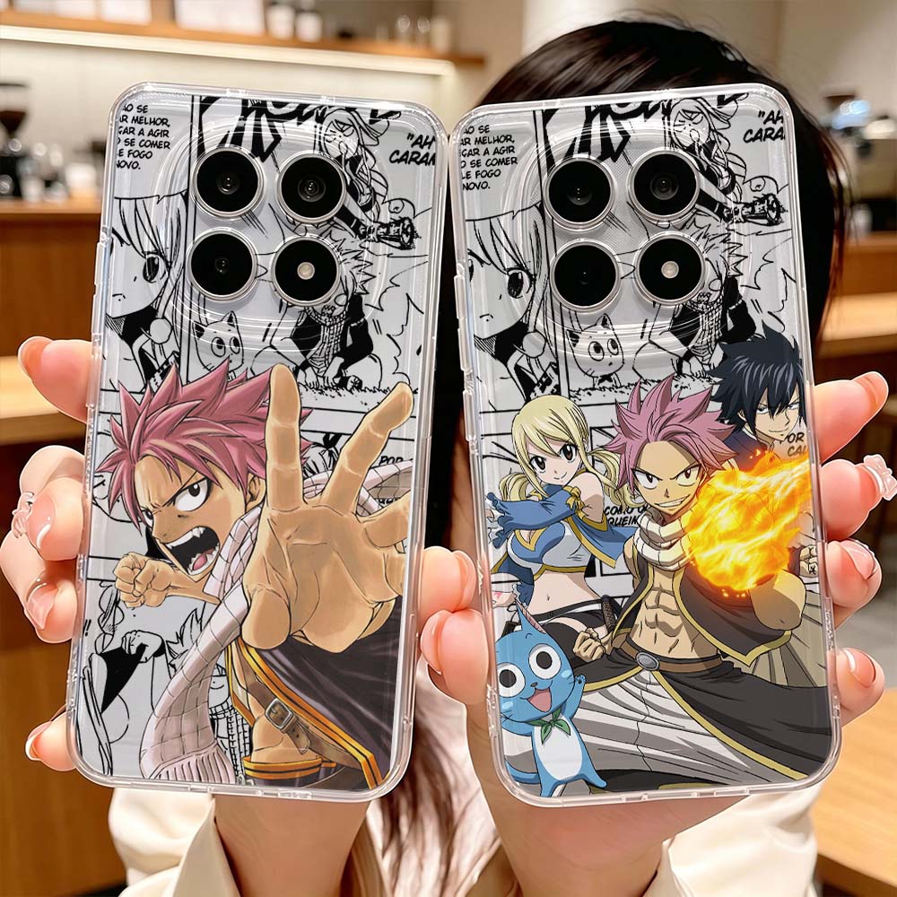 Phone Cases Silicone - Capa Protetora Transparente FAIRY TAIL Natsu