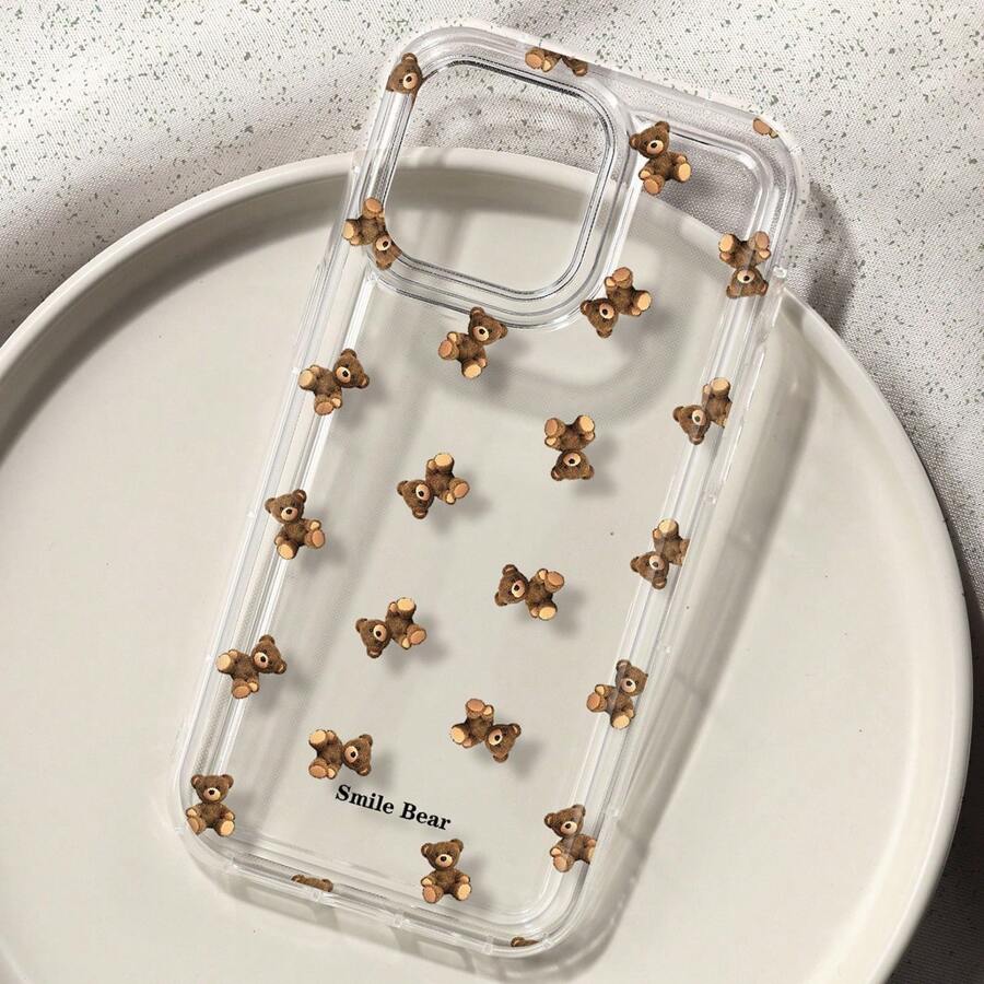 Phone Cases Cute Iphone 13 - Flor urso impressão caso de telefone