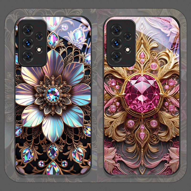 Phone Cases A14 Samsung - Elegante padrão de flor de pedra