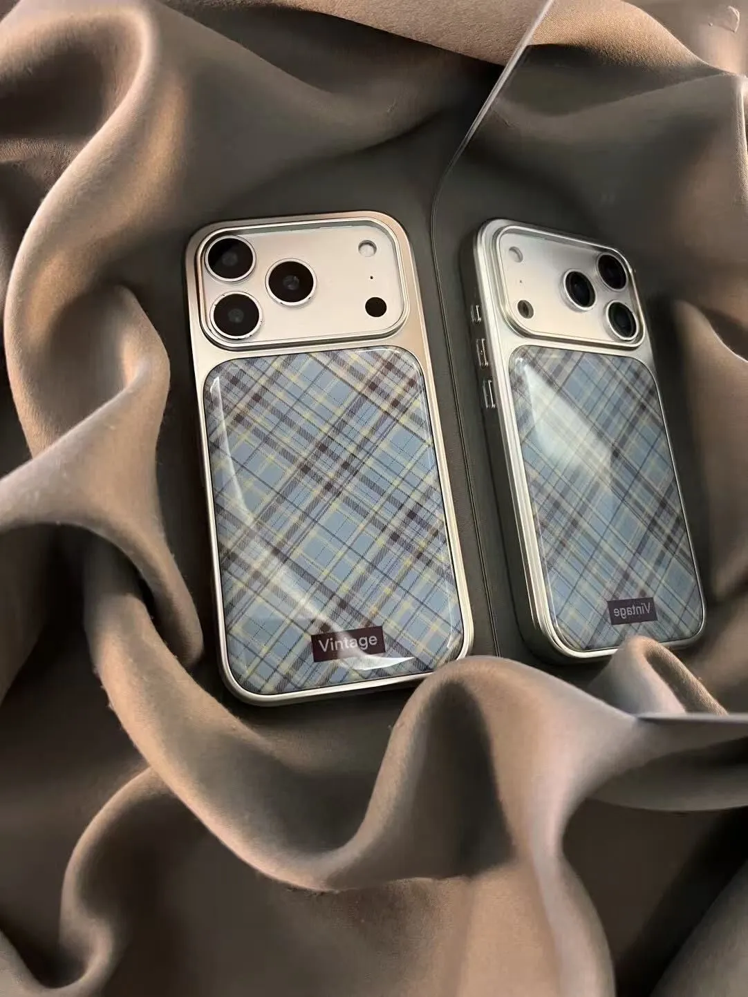 Phone Cases Blue - Japonês e coreano ins retro azul