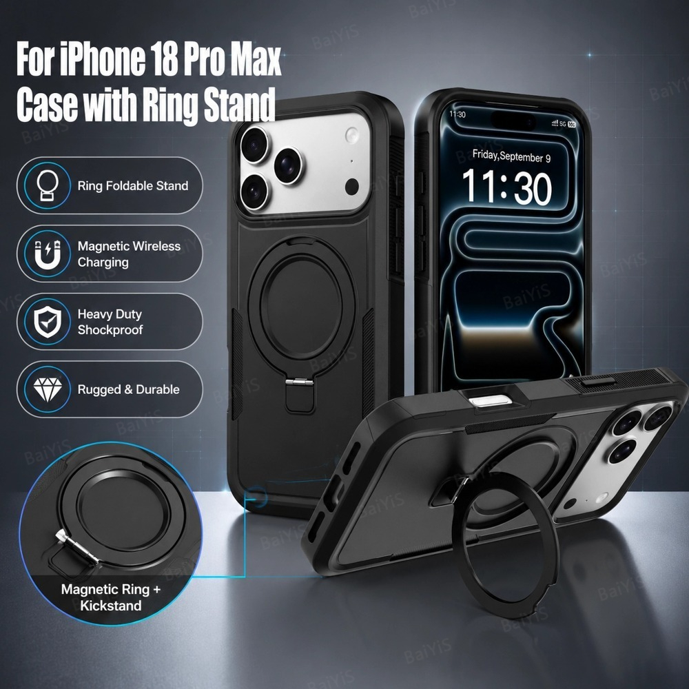 Phone Cases Heavy Duty - Capa Magnética Fosca de Metal com