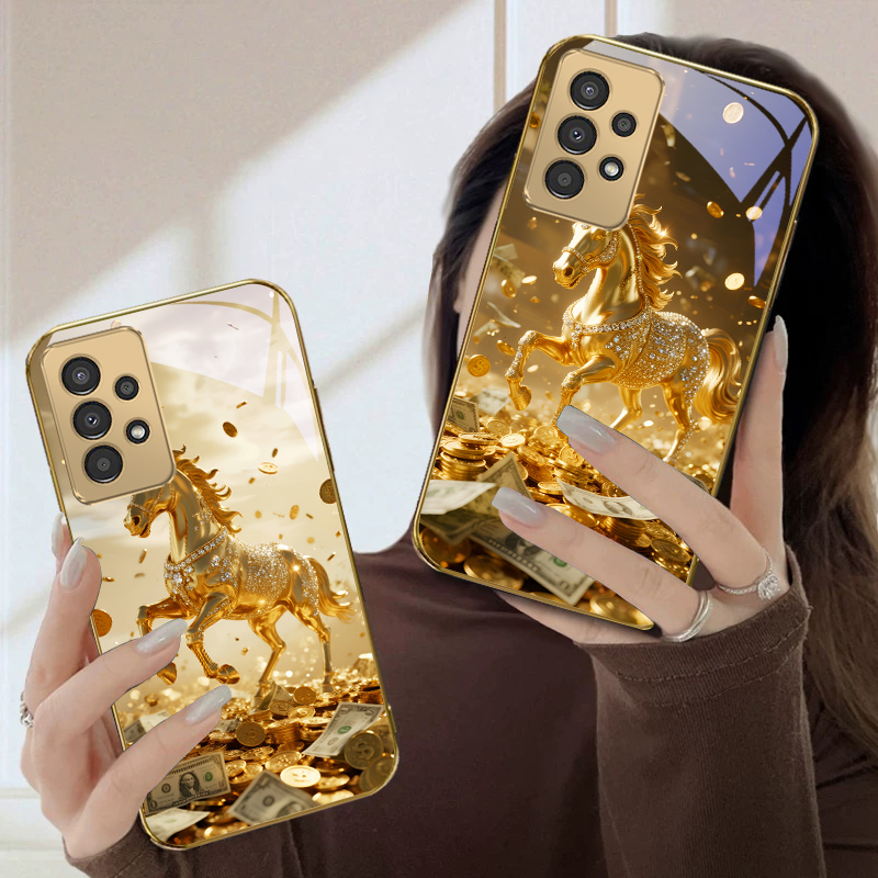 Phone Cases A14 Samsung - Uma linda steed dourada para Samsung