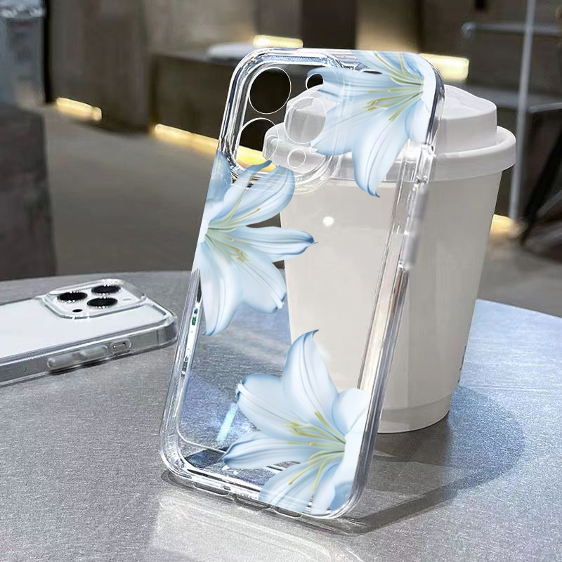 Phone Cases For Iphone 11 - Capa Transparente de Moda com Flor