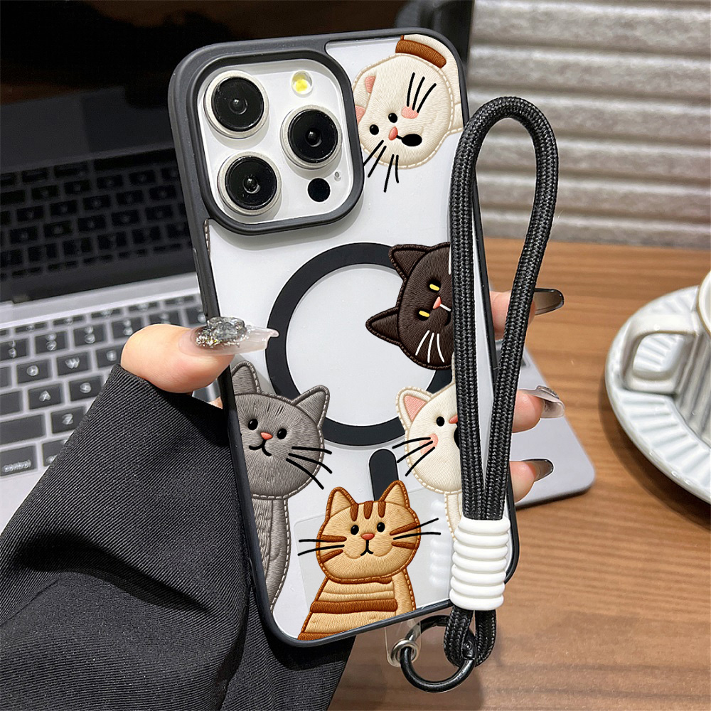 Phone Cases Cute Iphone 13 - Capa de Celular Fofa com Bordado