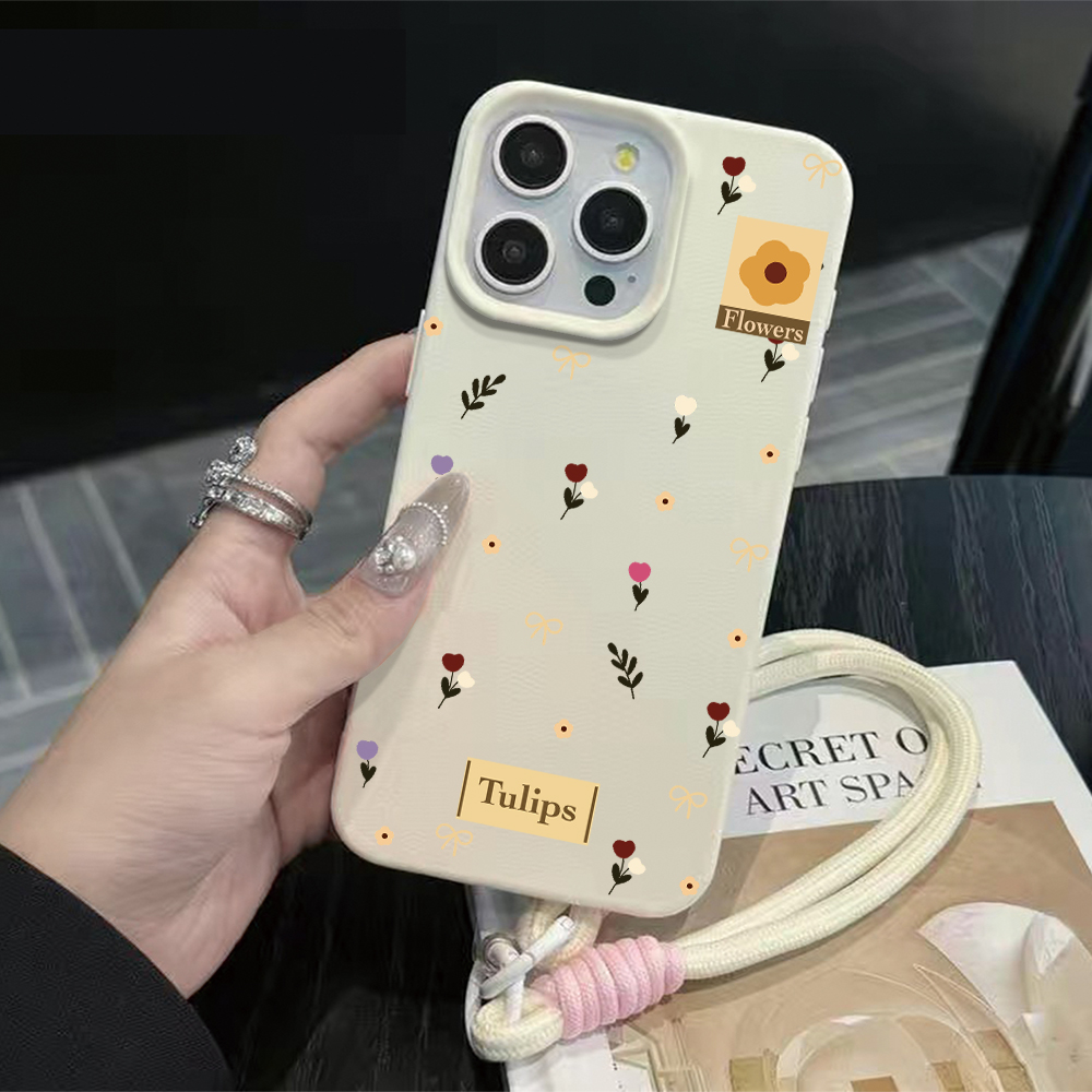 Capa de Silicone Fosca com Laç - Phone Cases With Straps avaliação e preço