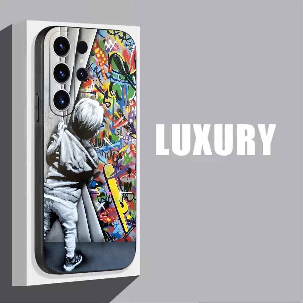 Banksy graffiti arte caso de t - Phone Cases Art avaliação e preço