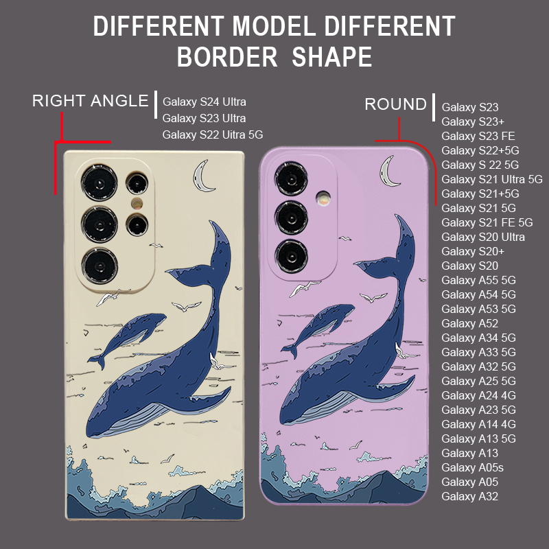 Capa de Telefone Baleias para  - Phone Cases Galaxy A17 avaliação e preço