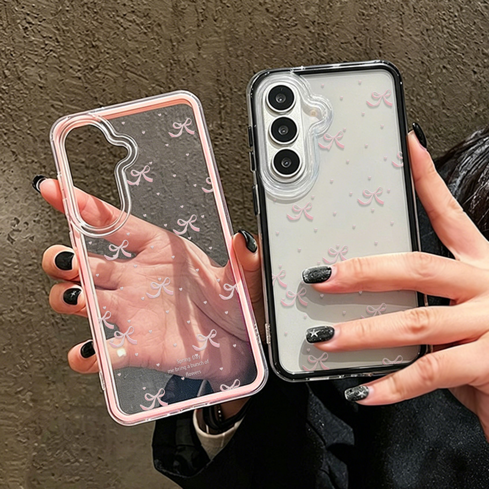 Capa de Telefone Rosa Fofa com - Phone Cases That Cover The Camera avaliação e preço