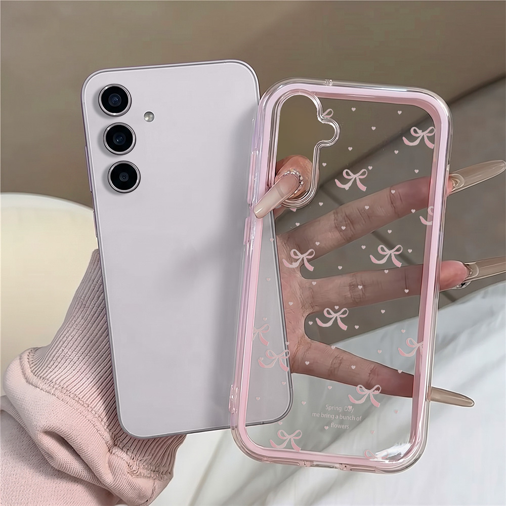 Capa de Telefone Rosa Fofa com - Phone Cases That Cover The Camera avaliação e preço