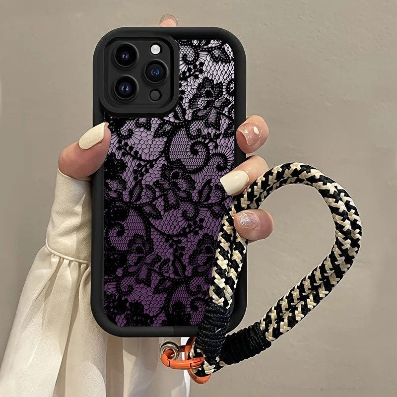 Capa de Telefone Preta Roxa co - Phone Cases With Straps avaliação e preço