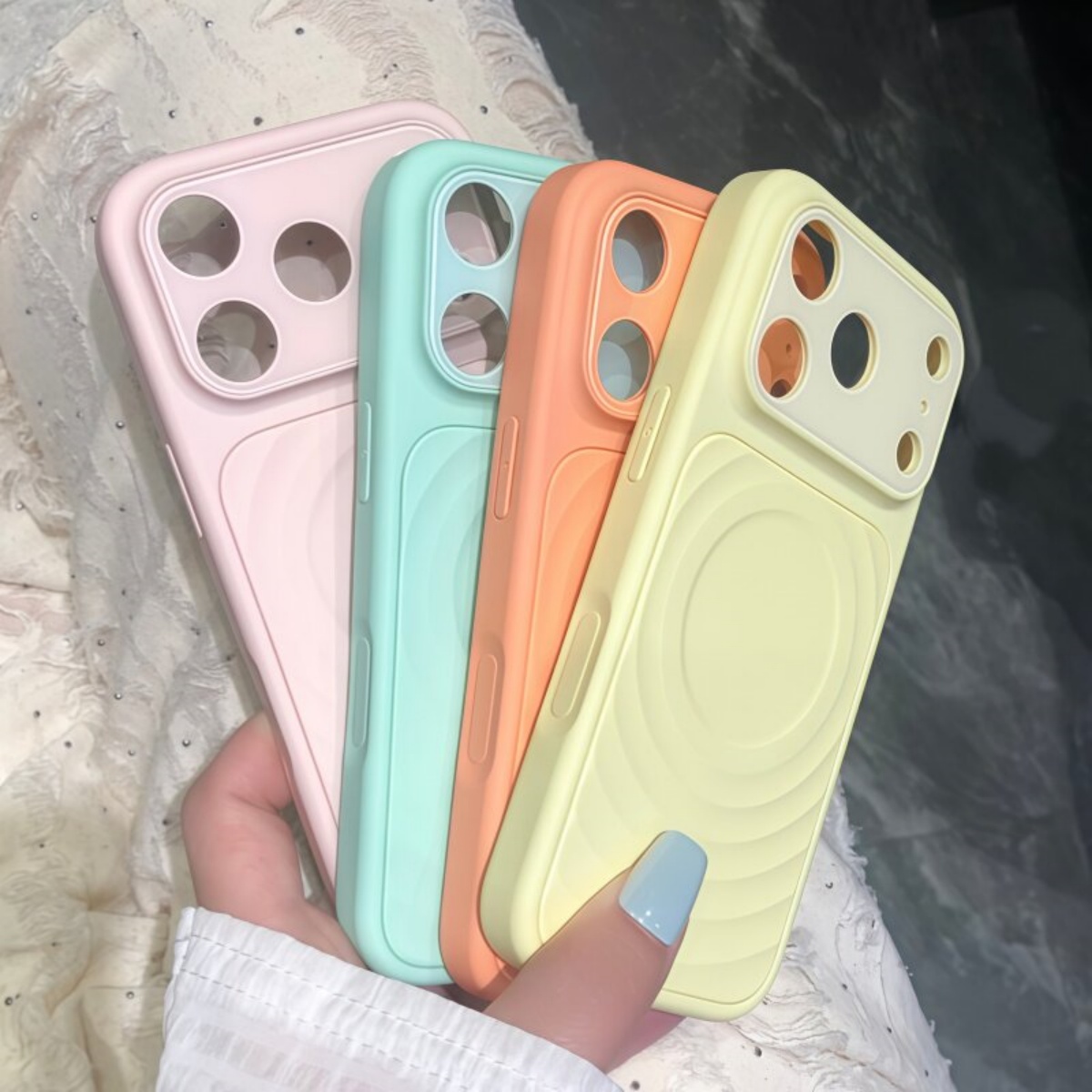 Capa de Silicone Líquido Luxuo - Phone Cases That Cover The Camera avaliação e preço
