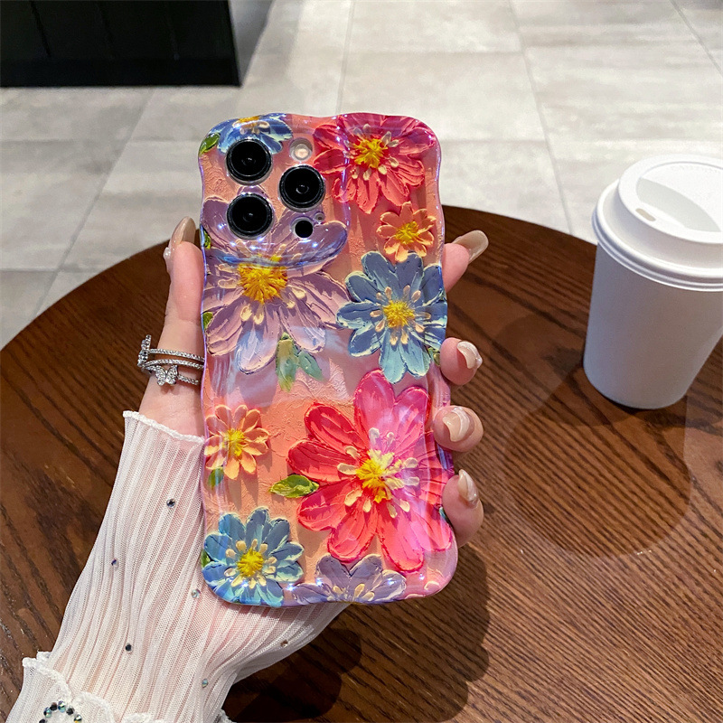 Retro luz azul pintura a óleo  - Phone Cases Art avaliação e preço