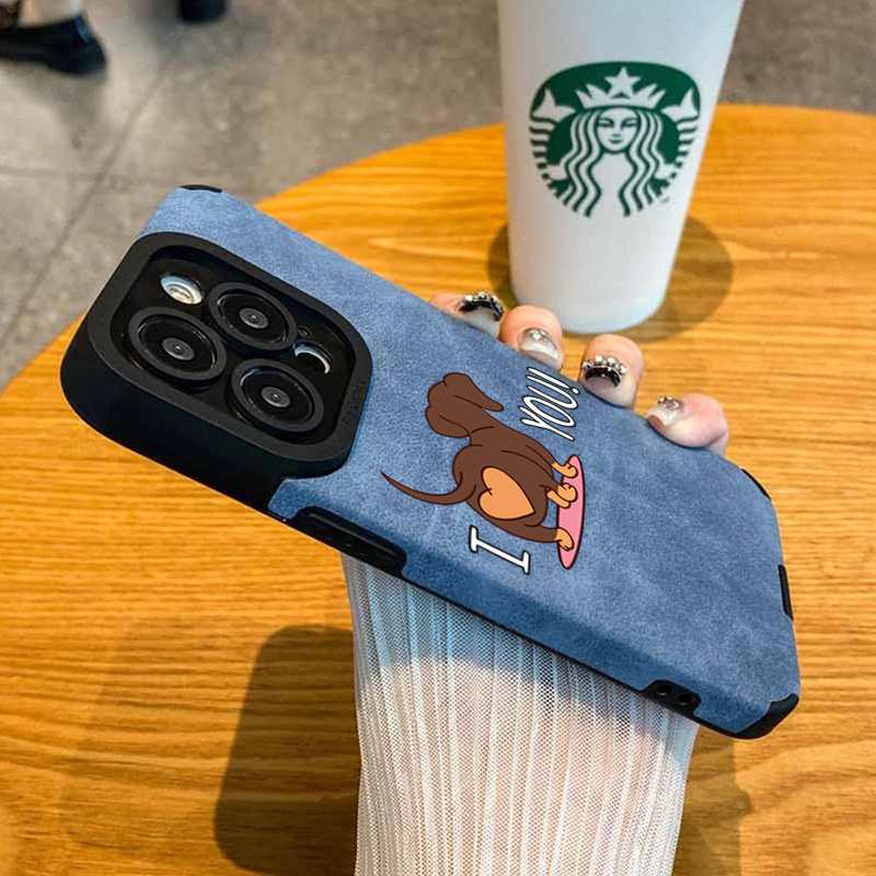 Bonito dachshund coração impre - Phone Cases Cute Iphone 13 avaliação e preço