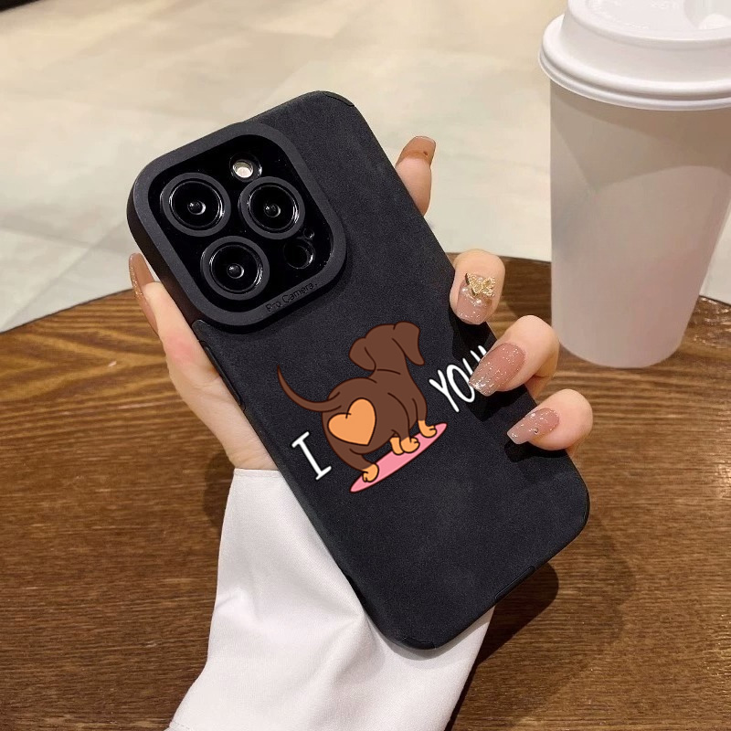 Bonito dachshund coração impre - Phone Cases Cute Iphone 13 avaliação e preço